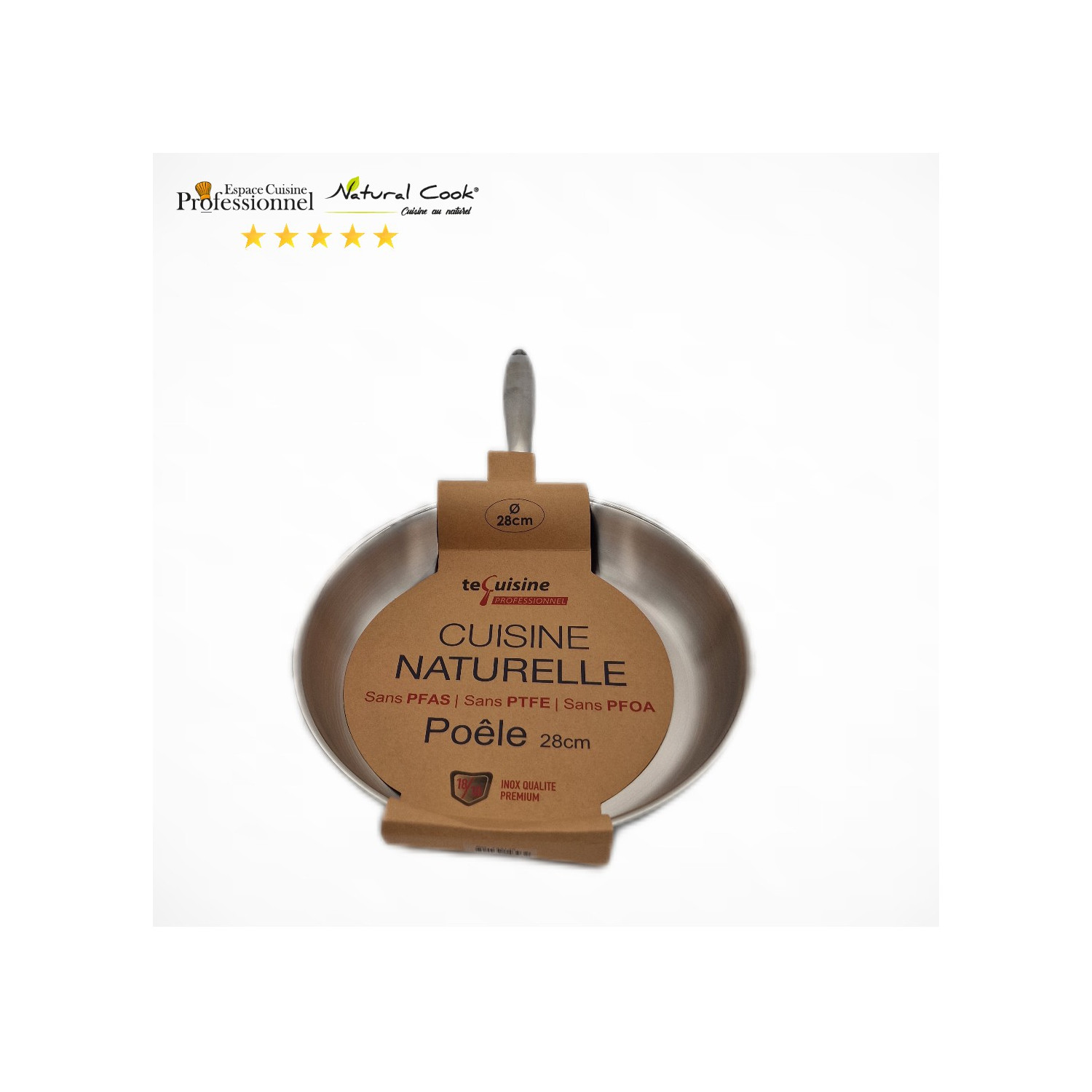 Poêle 28cm - Inox matériel Professionnel