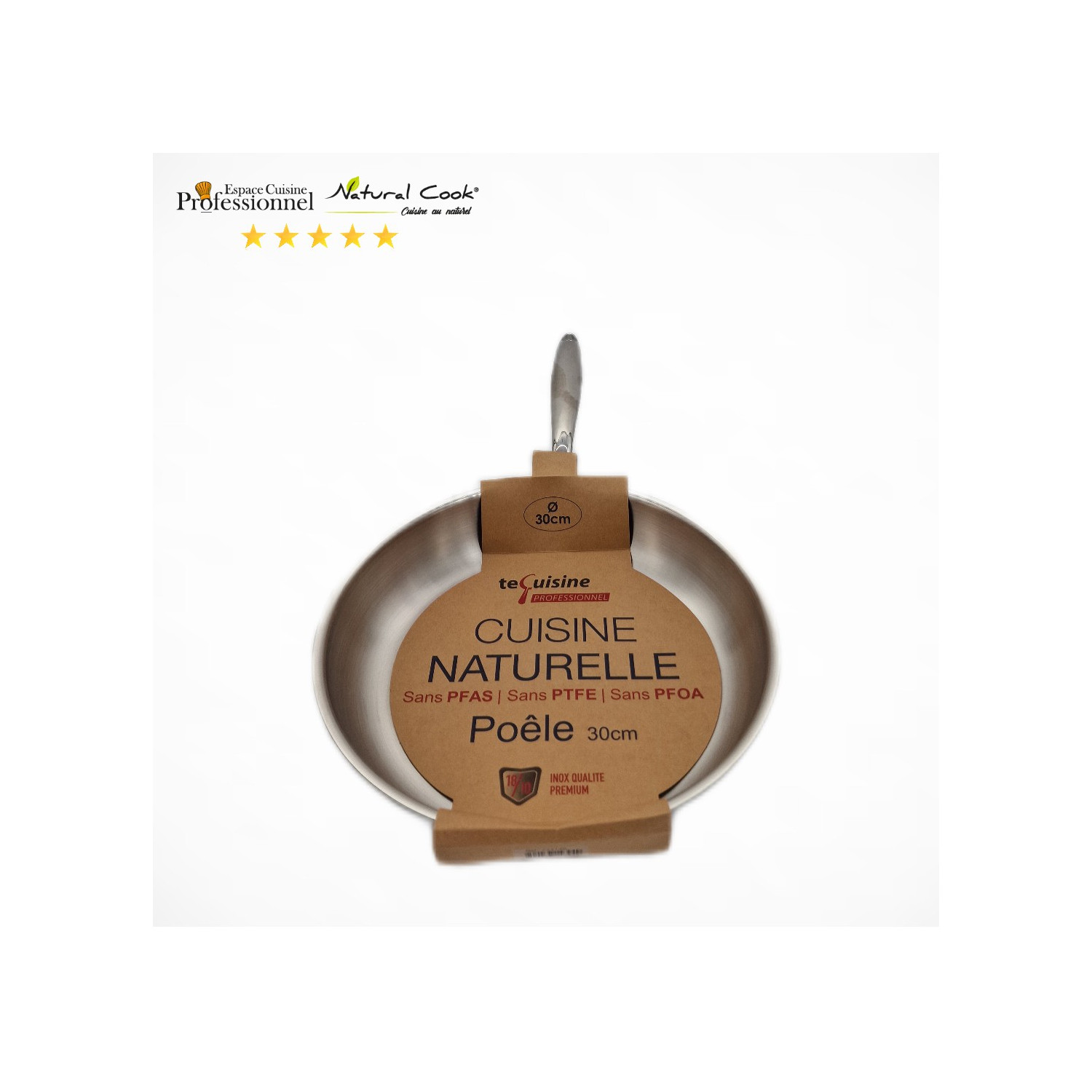 Poêle 30cm - Inox matériel Professionnel