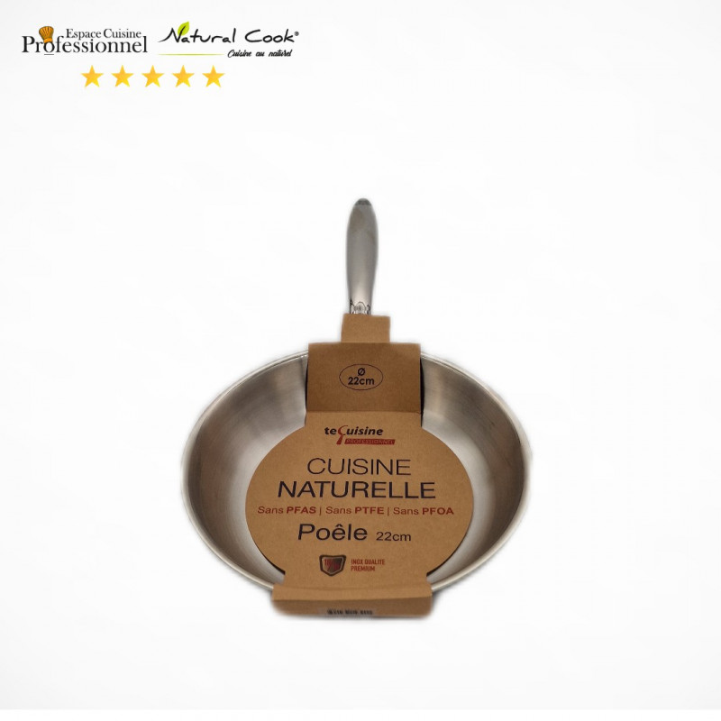 Poêle 22cm Inox Espace Cuisine Professionnel Poêle 22cm Inox Espace Cuisine Professionnel