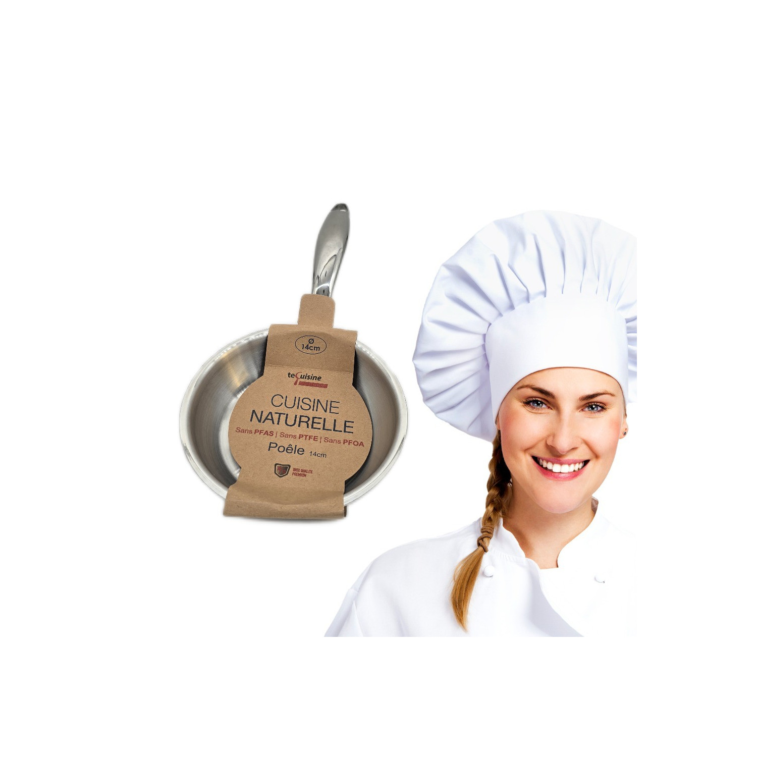 Poêle 16cm Inox Espace Cuisine Professionnel