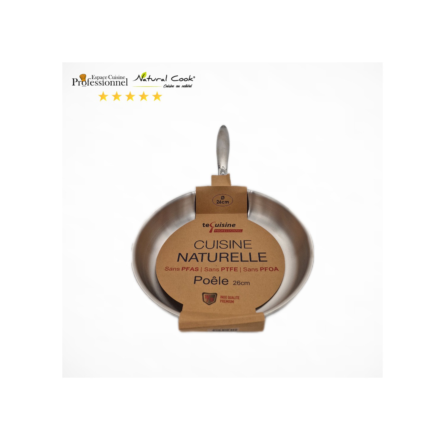 Poêle 26cm - Inox matériel Professionnel