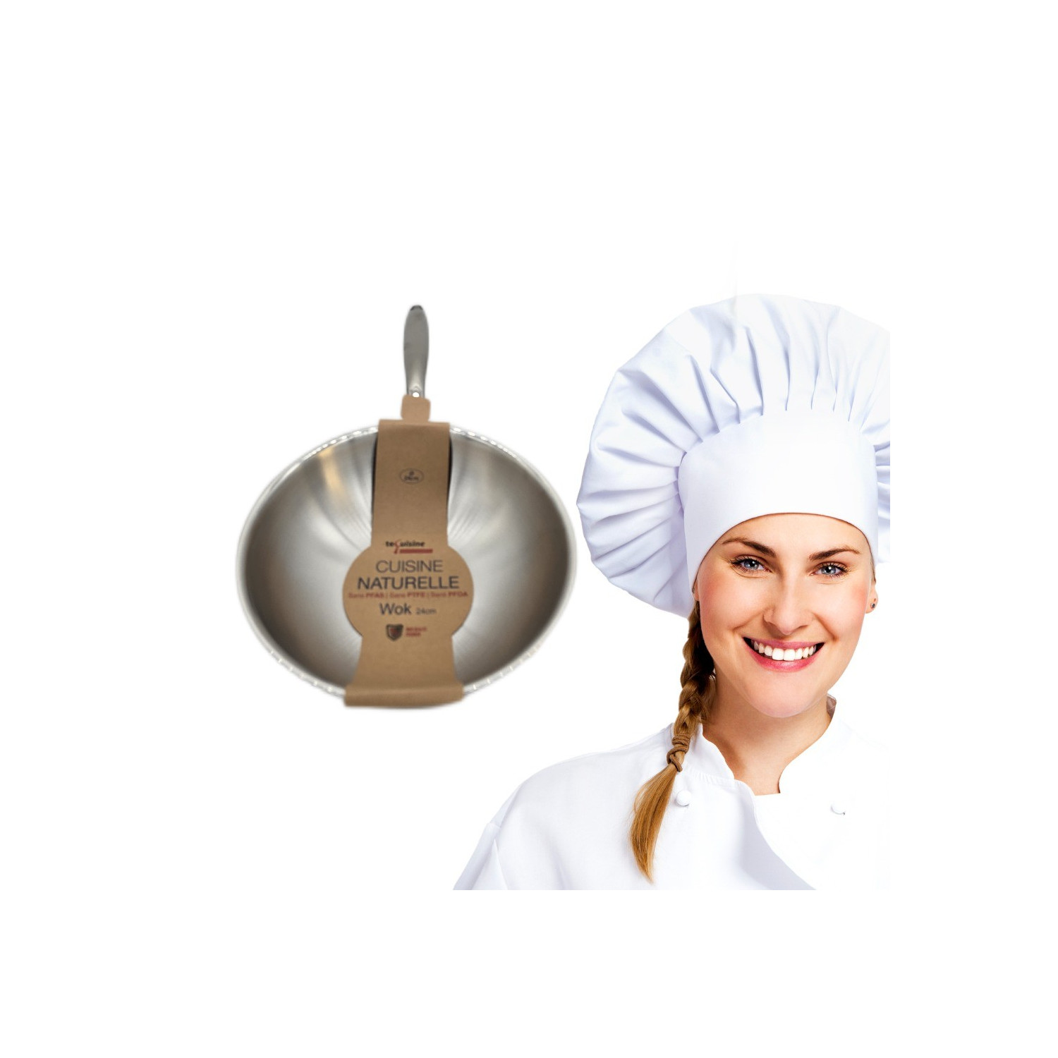 wok 24cm inox Espace cuisine professionnel