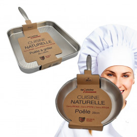 Poêle 28cm carré - Poêle 28cm Inox matériel Professionnel ESP