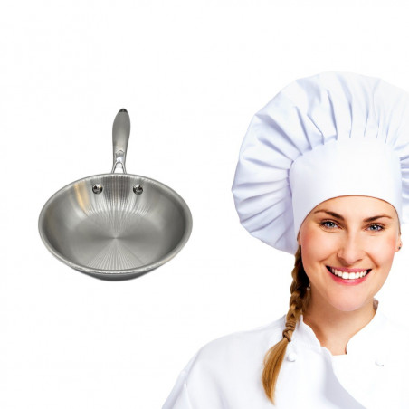 Wok 20cm Inox Espace Cuisine Professionnel