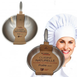 Wok 24cm - Poêle 24cm Inox matériel Professionnel ESP