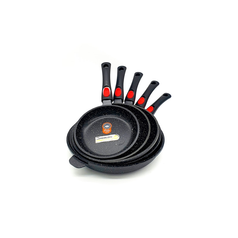 Lot: Poêles 20/24/28/30/32 cm Espace Cuisine Professionnel Lot: Poêles 20/24/28/30/32 cm Espace Cuisine Professionnel