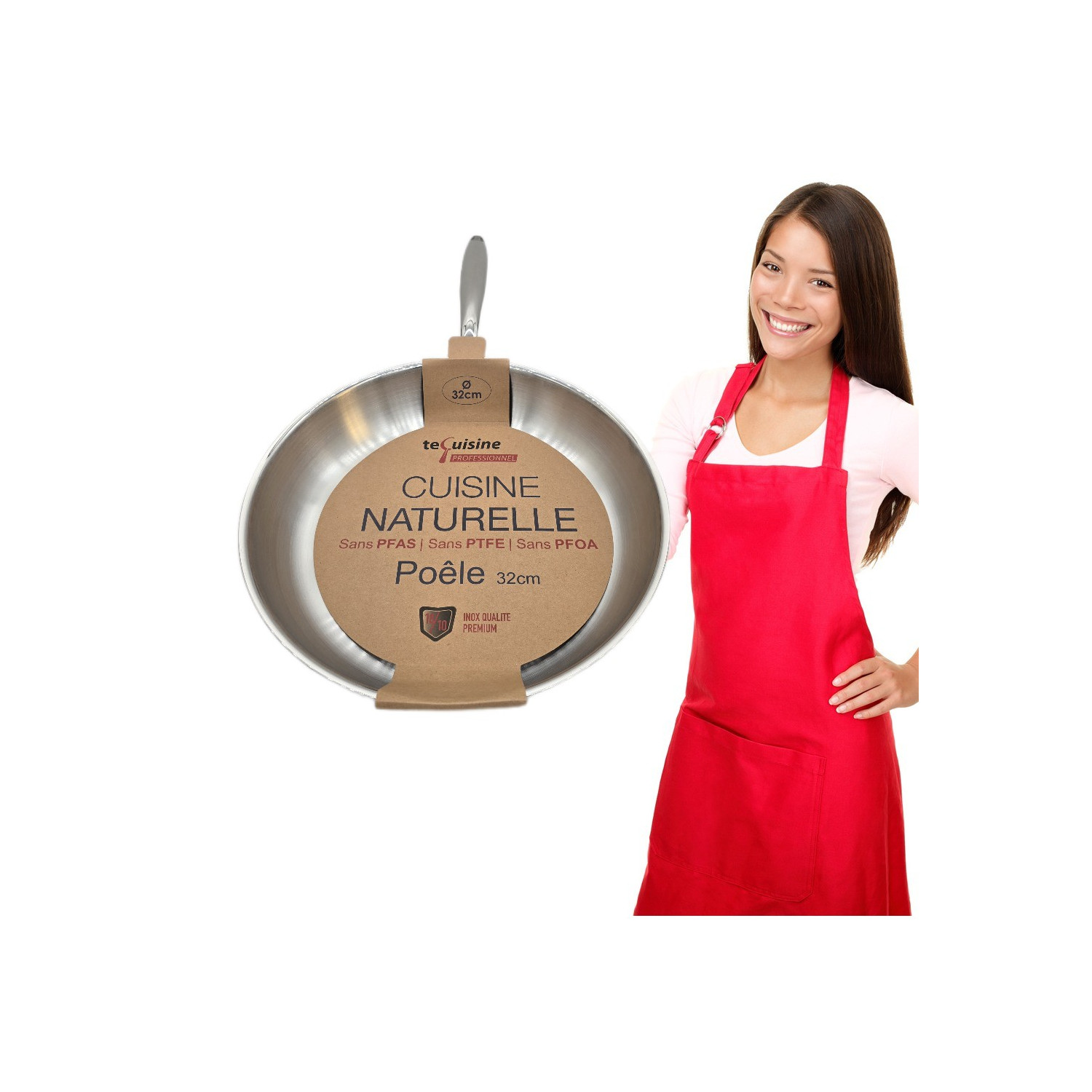 Poêle 32cm - Inox matériel Professionnel ESP