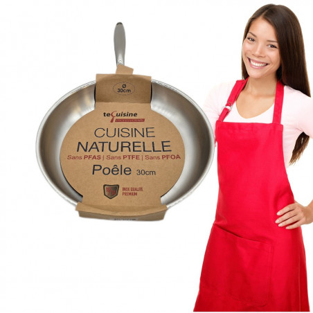 Poêle 30cm- Inox matériel Professionnel ESP