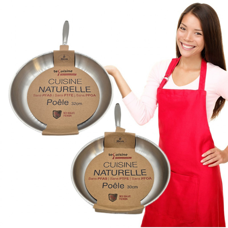 Poêles 30cm - 32cm - Inox matériel Professionnel ESP