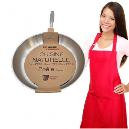 Poêle 32cm - Inox matériel Professionnel ESP