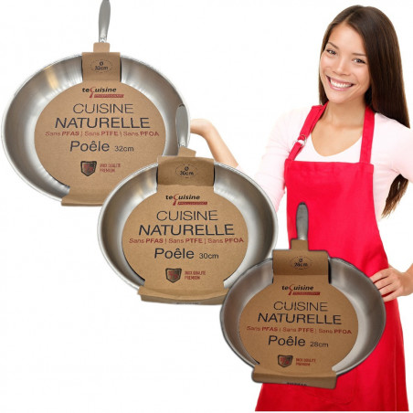 Poêles 28cm - 30cm -32cm - Inox matériel Professionnel ESP