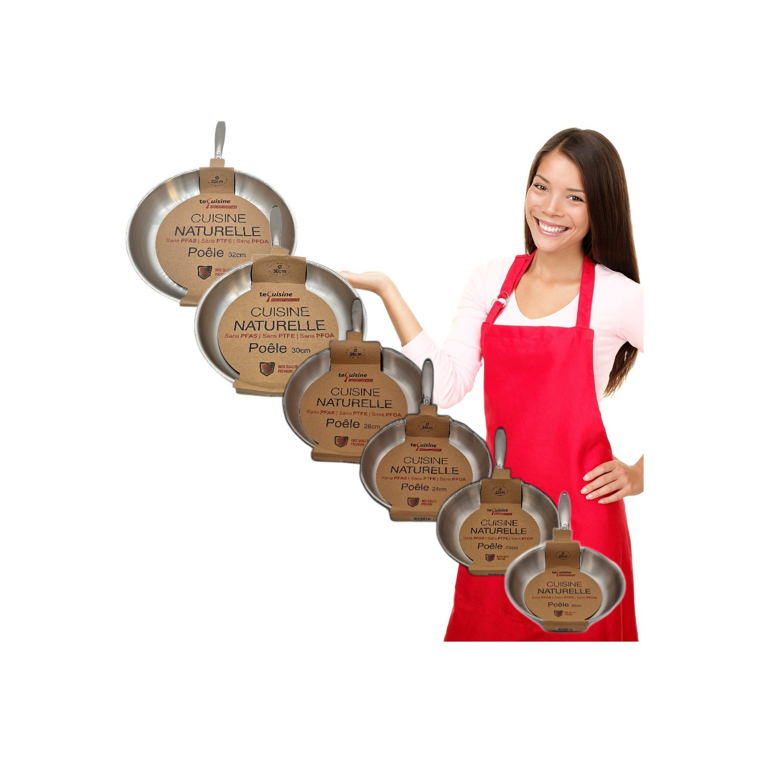 Poêles 20-22-24-28-30-32cm - Inox matériel Professionnel ESP