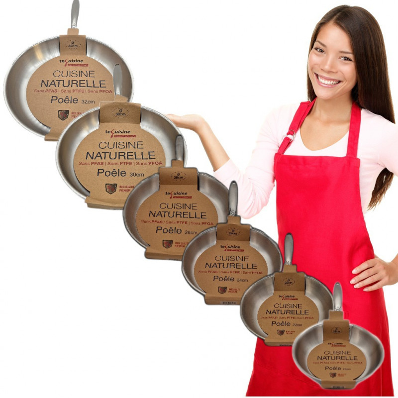 Poêles 20-22-24-28-30-32cm - Inox matériel Professionnel ESP