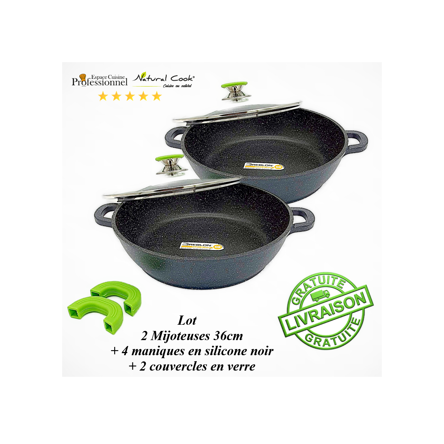 2 Mijoteuses 36cm Espace Cuisine Professionnel