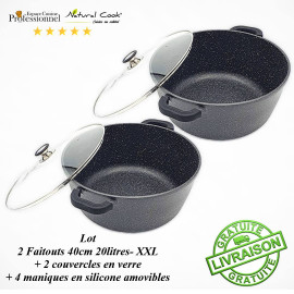 2 Faitouts 40cm - 19 l - Espace Cuisine Professionnel