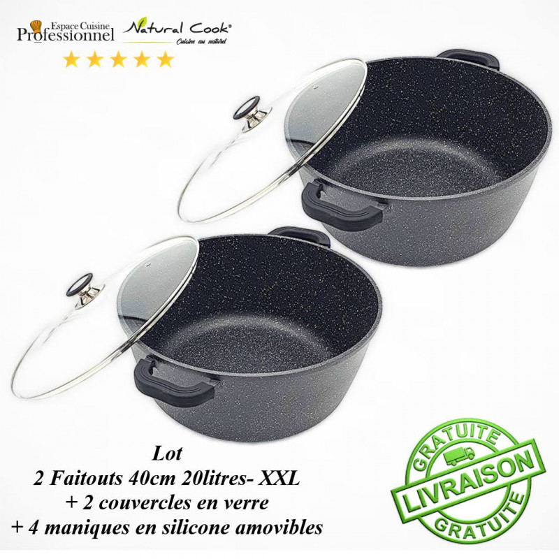 2 Faitouts 40cm - 19 l - Espace Cuisine Professionnel 2 Faitouts 40cm - 19 l - Espace Cuisine Professionnel