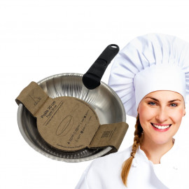 Poêle 20cm manche amovible Inox Espace Cuisine Professionnel